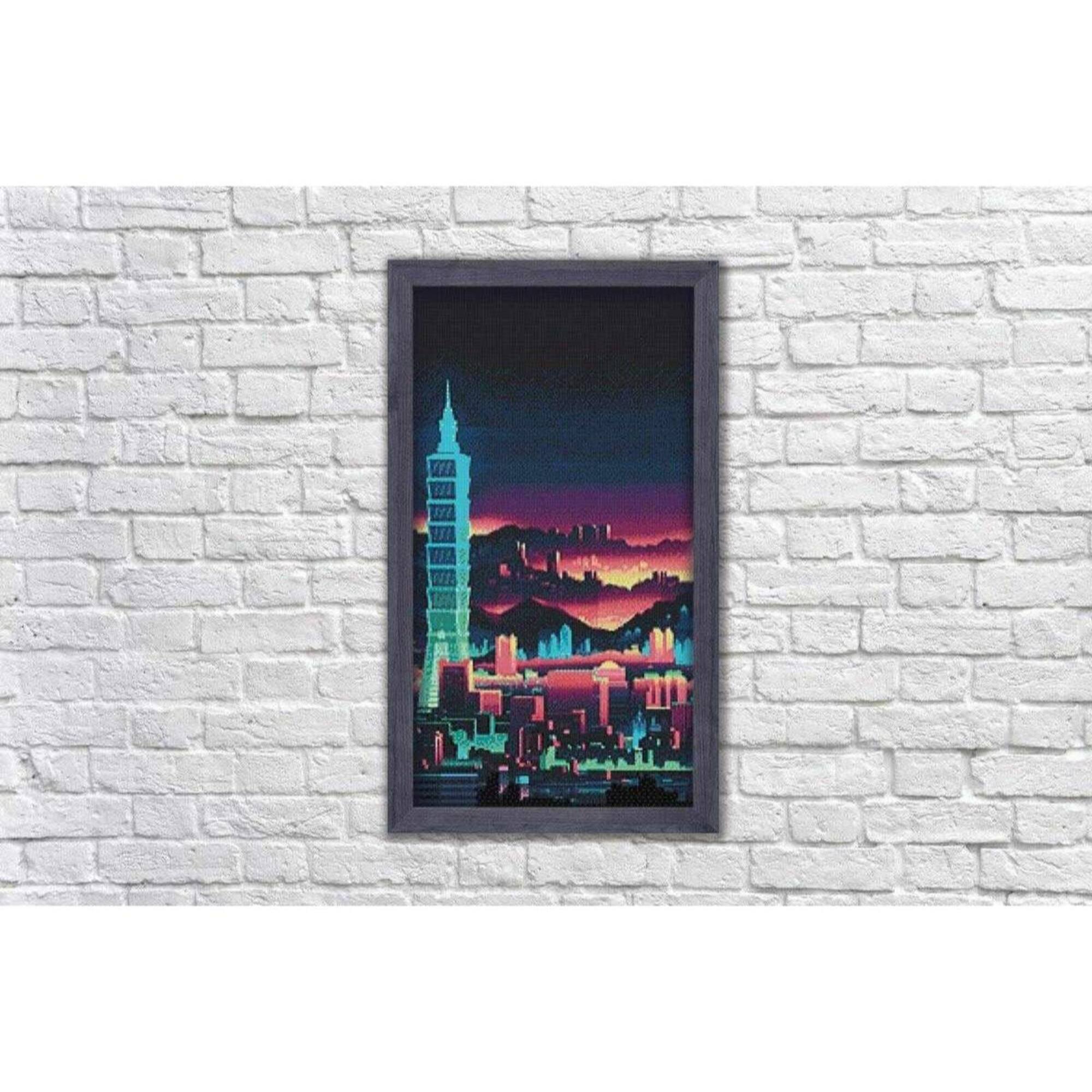 Wizardi Diamond Painting Kit Night Skyscraper